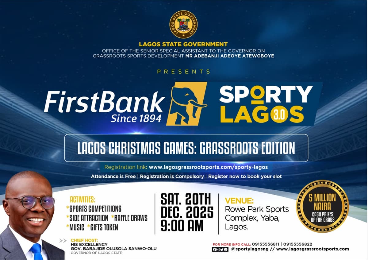 Lagos Grassroot Sports participants in dynamic action